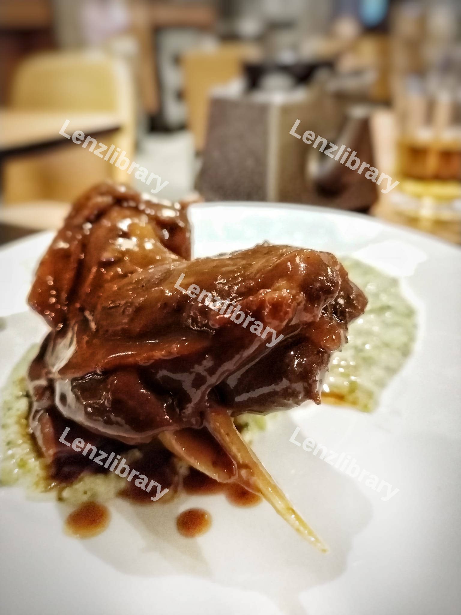 Food served on a white plate